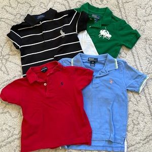 Lot of 4 boys Polo Ralph Lauren polo shirts in size 4T